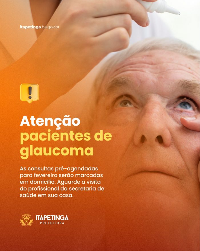 AGENDAMENTO DE PACIENTES COM GLAUCOMA Sudoeste Hoje